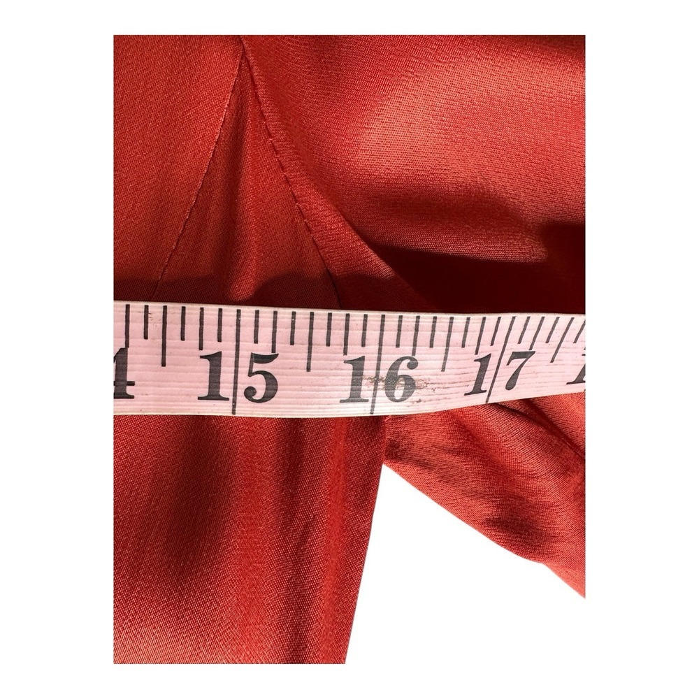 Free People Marilyn Satin Duster Red Tie Waist Long Layering Jacket Size Xs - Picture 7 of 12